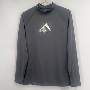 Kanu Surf Charcoal Long Sleeve UPF 50+ Rashguard Shirt Mens Size L NWT
